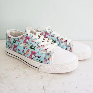 NWOT Sneakers with Baking Kitchen Graphic